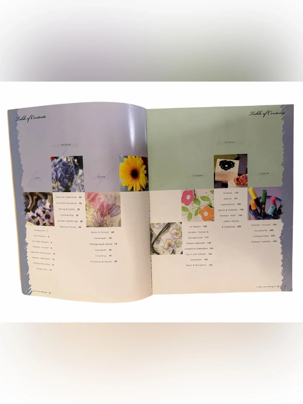 Stampin' Up! Idea Book & Catalog 2000-2001 Edition